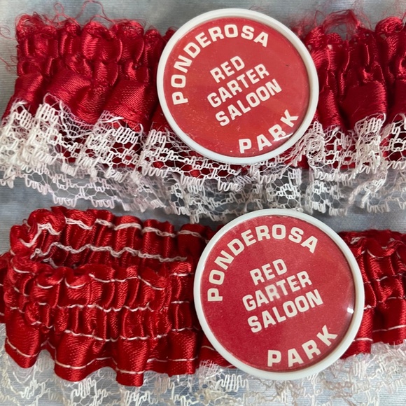 VTG Garters from Red Garter Saloon Ponderosa Park SET OF 2 - Picture 3 of 3
